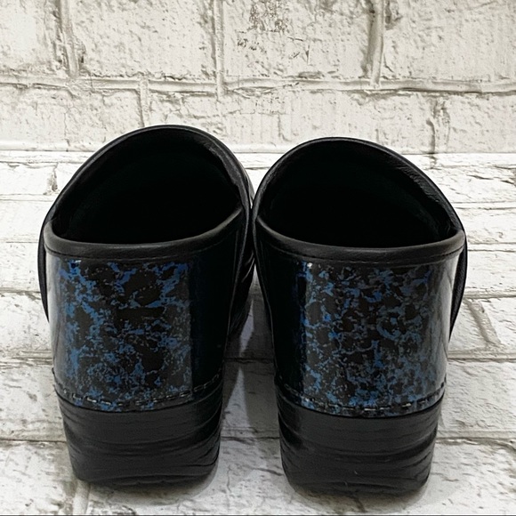 DANSKO XP Moon Blue/Black Patent Leather Professional XP Clogs Size 38 7.5-8US - Picture 10 of 16